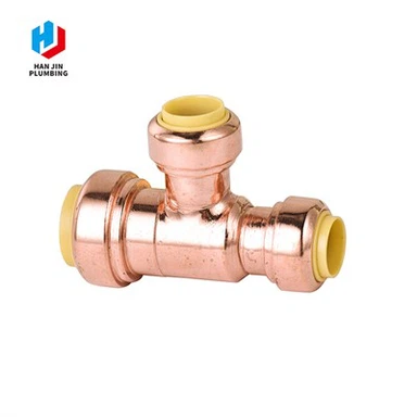 Мідний трійник Push-fit